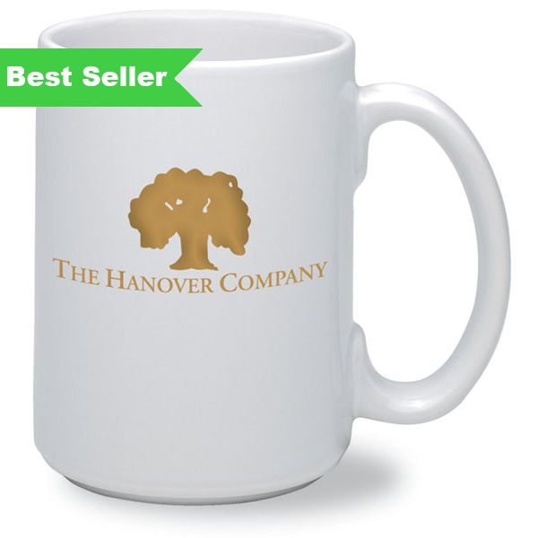 JUMBO WHITE MUG 15 OZ.