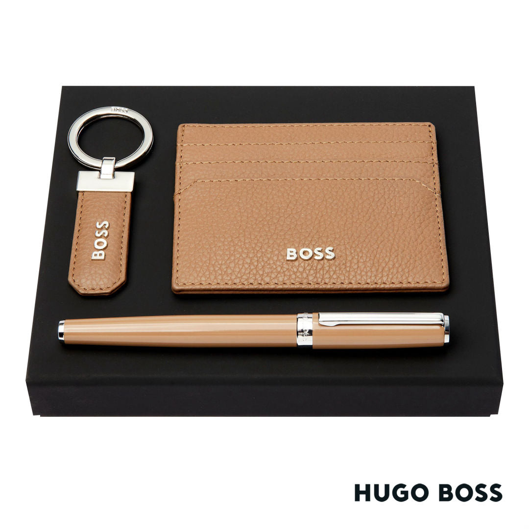 Hugo Boss® Fountain Pen, Key Ring & Card Holder Set