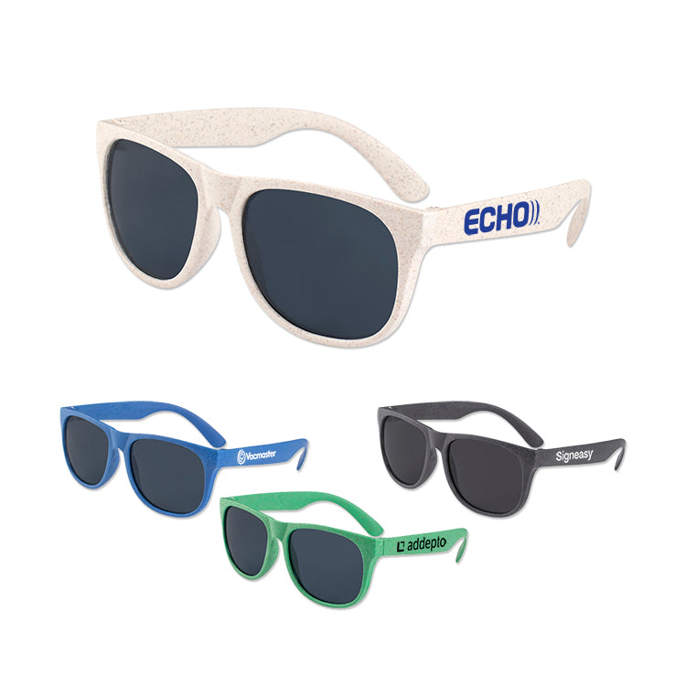 Black Wheat Straw Classic Sunglasses