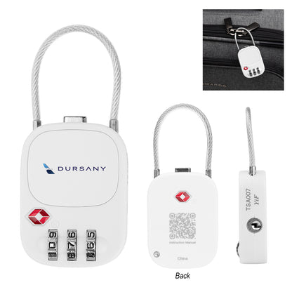 WHITE Frequent Flyer Luggage Lock