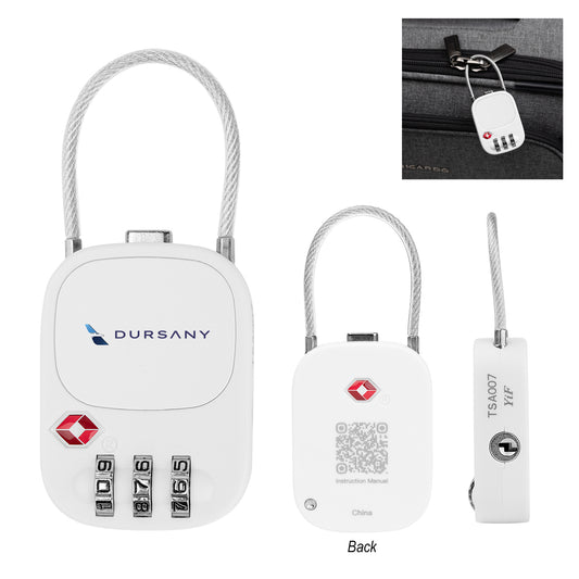 WHITE Frequent Flyer Luggage Lock