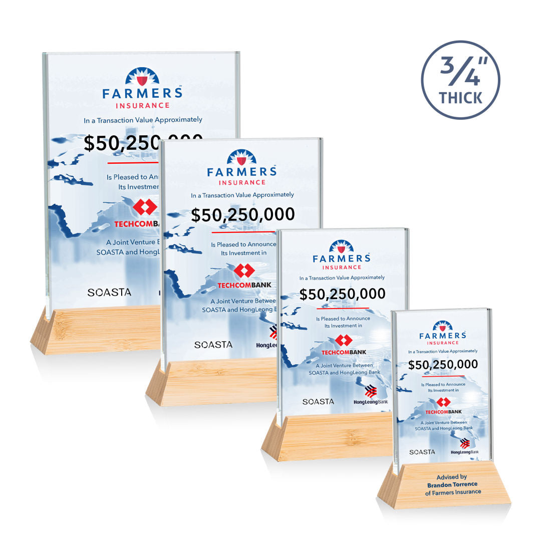 Walkerton VividPrint™ Award - Starfire/Bamboo (Vert)