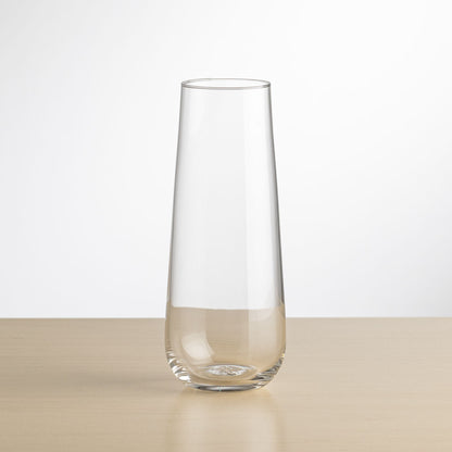 Cannes Stemless Flute - 8oz - Deep Etch