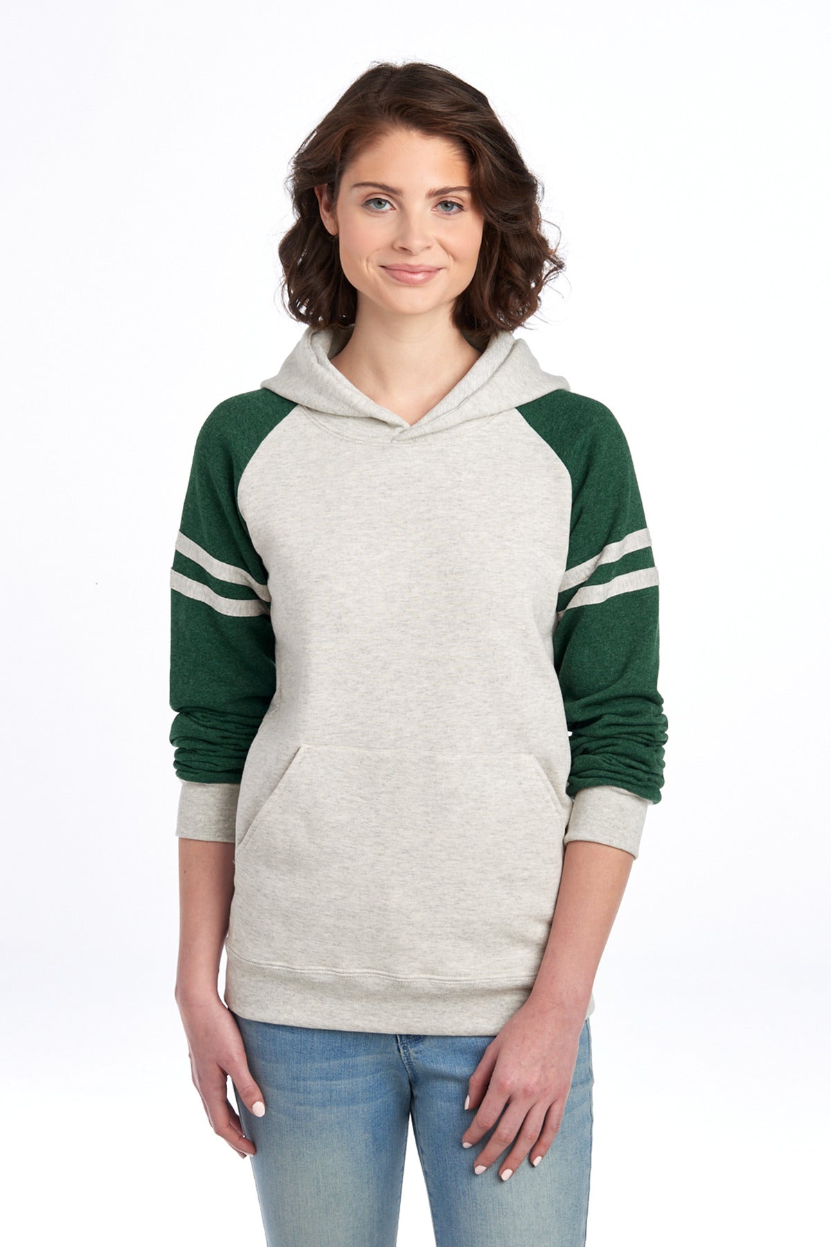 Jerzees Unisex NuBlend Varsity Colorblock Hooded Sweatshirt 97C