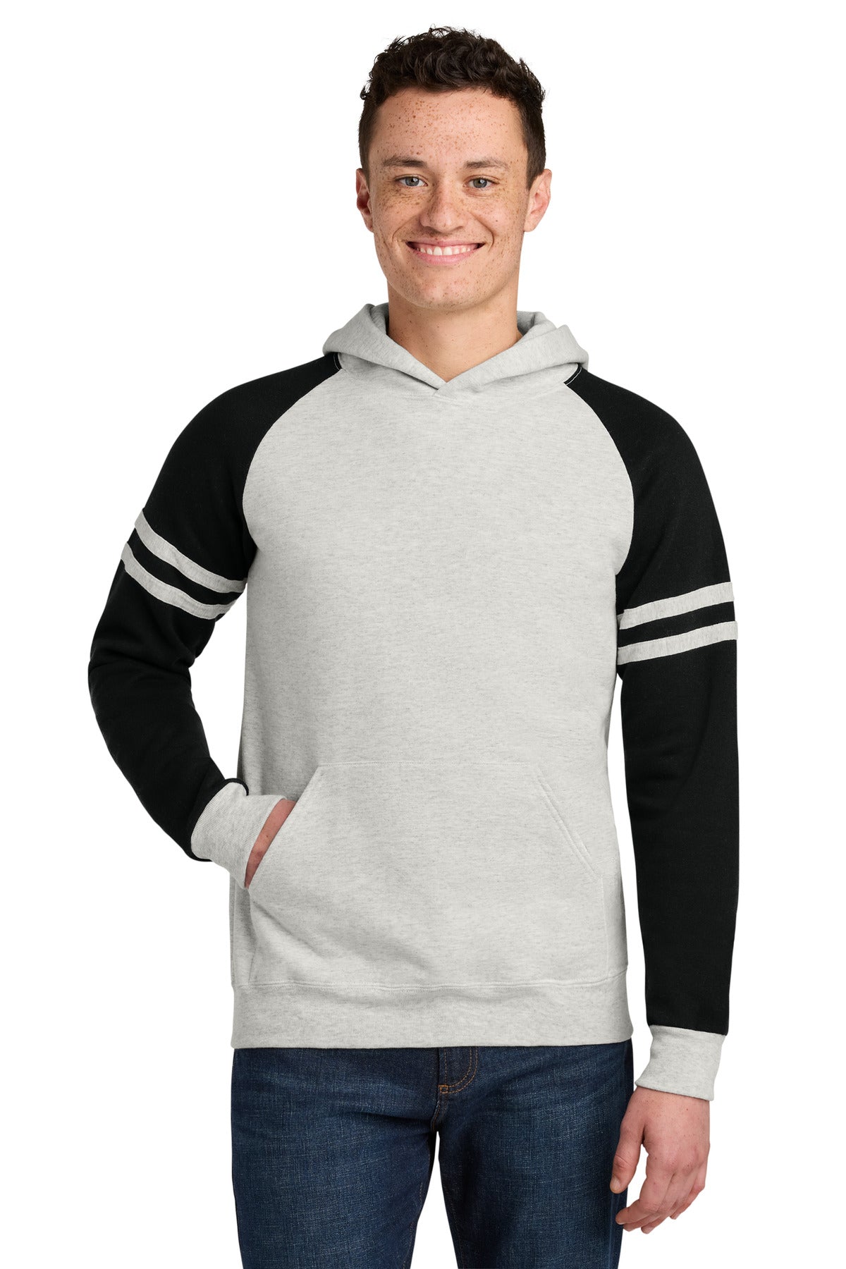 SanMar 97C_oatmealheatherblackink_model_front.jpg?v=1762283283