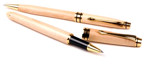 Impella Metal Twist Action Ballpoint & Rollerball Pen Set
