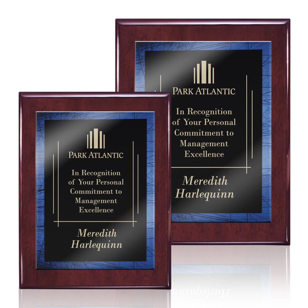 Oakleigh/Caprice Plaque - Rosewood/Blue