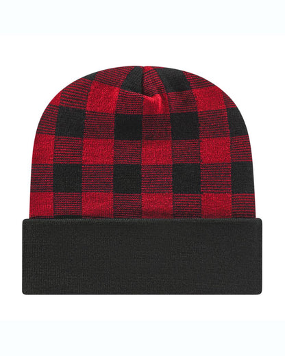 USA-Made Plaid Beanie - RKP12