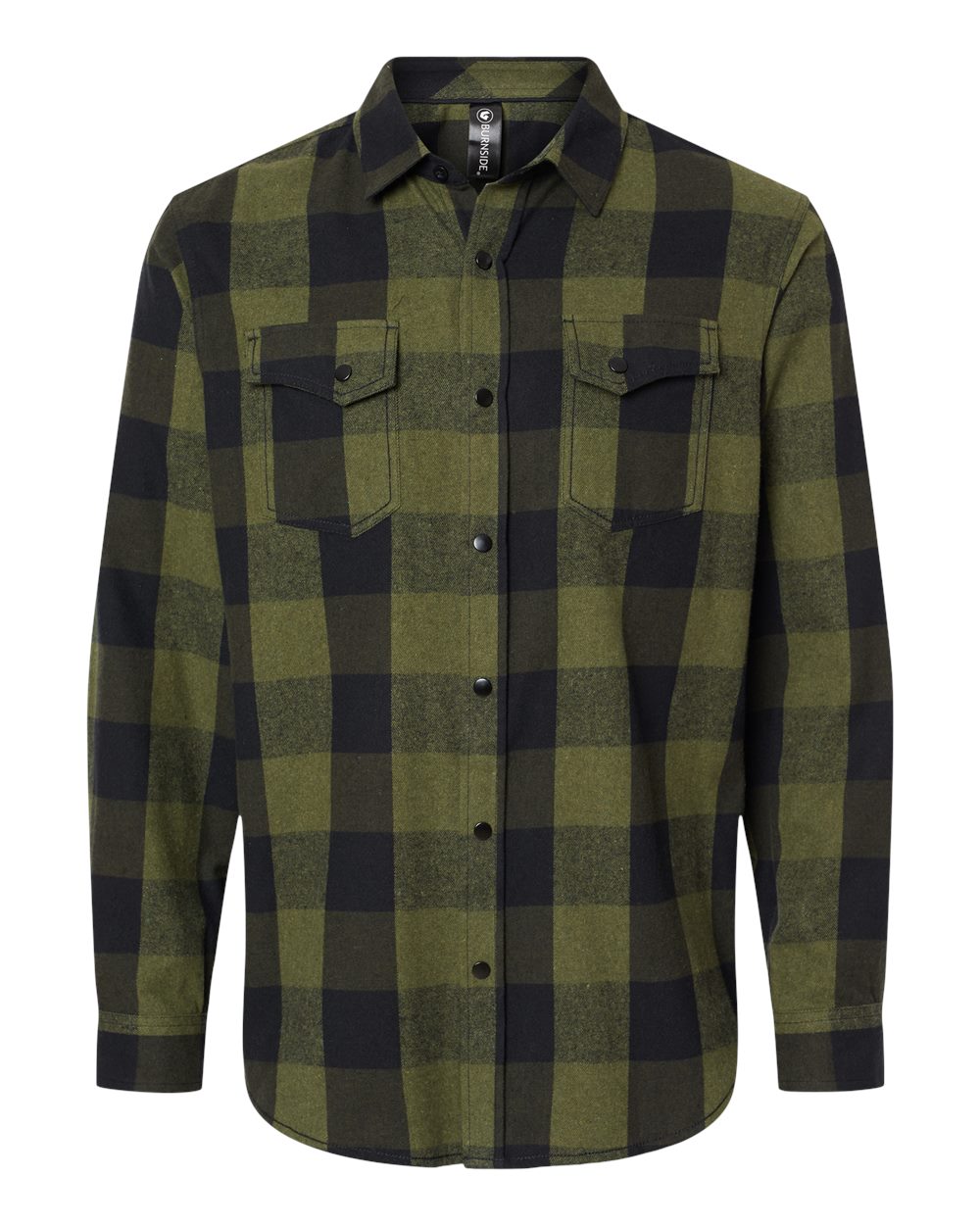 Men's Snap Front Plaid Flannel Shirt - 8219