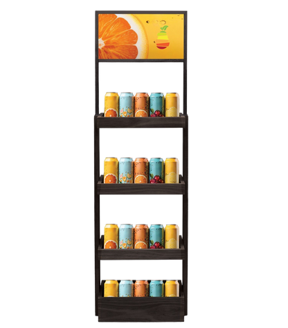 4-Shelf Wood Display Stand