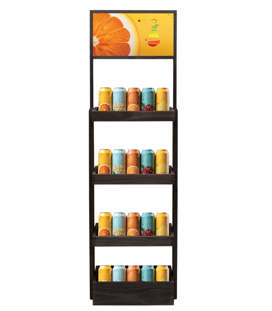 4-Shelf Wood Display Stand