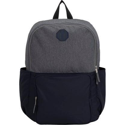Front View of Black Paired Recycled 15" Laptop Backpack