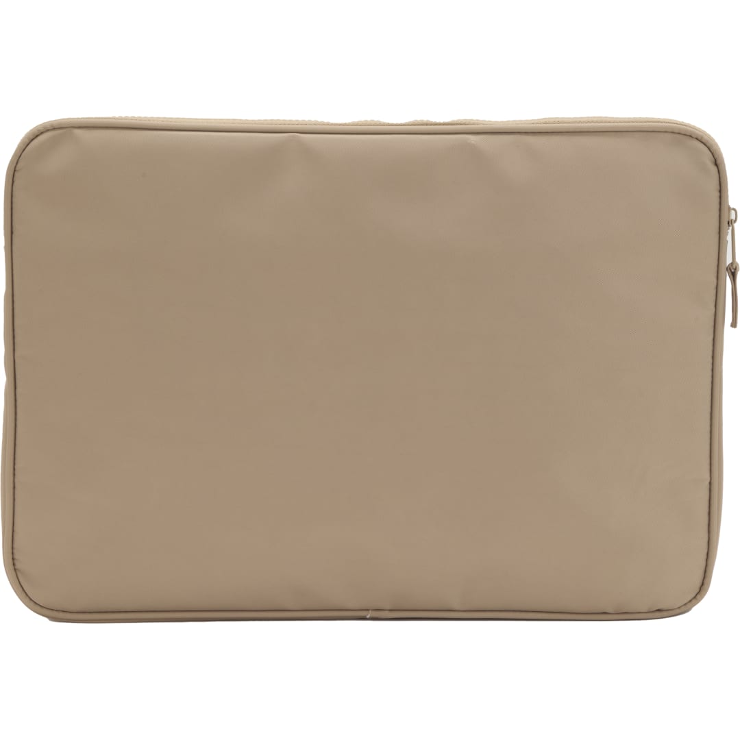 Rear View of Tan Daybreak Recycled 15" Laptop Sleeve