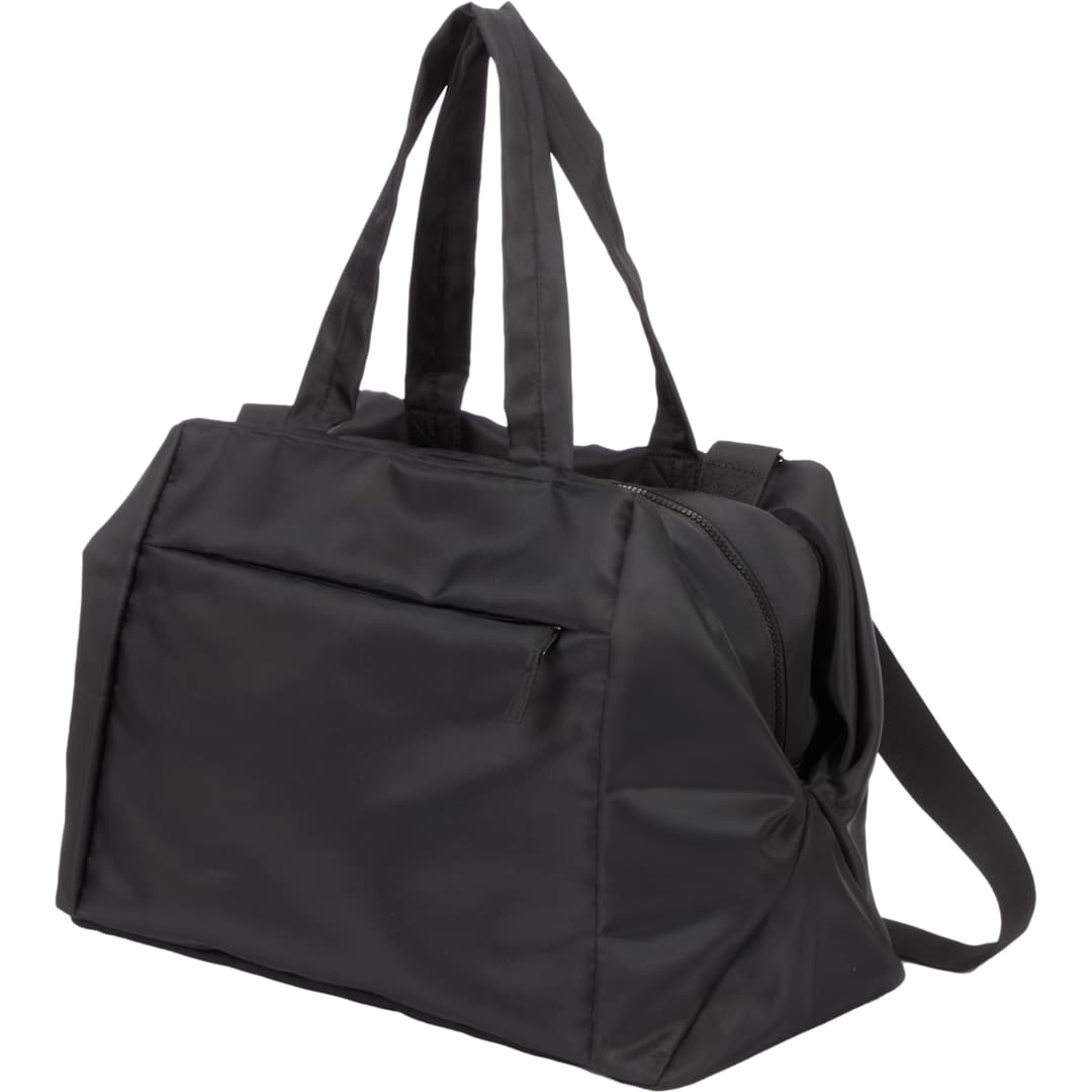 Front View of Black Daybreak Recycled Duffle