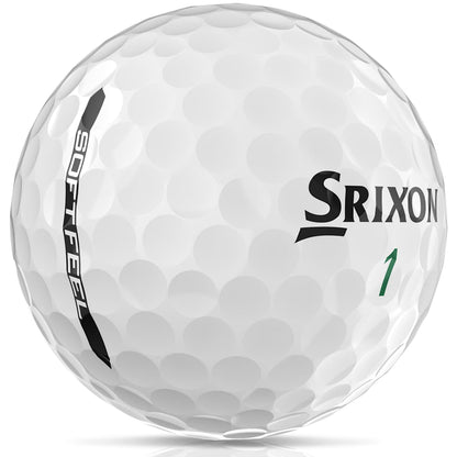 Front View of Pink Srixon Soft Feel Golf Balls - 3 Pack