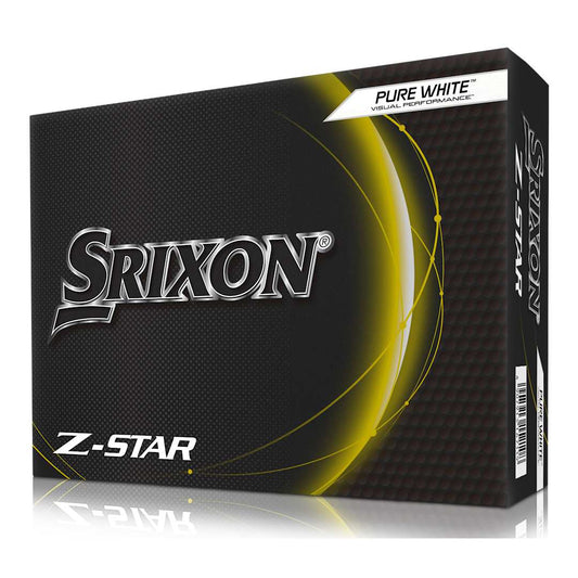 Front View of White Srixon Z-STAR Golf Balls - 12 Pack