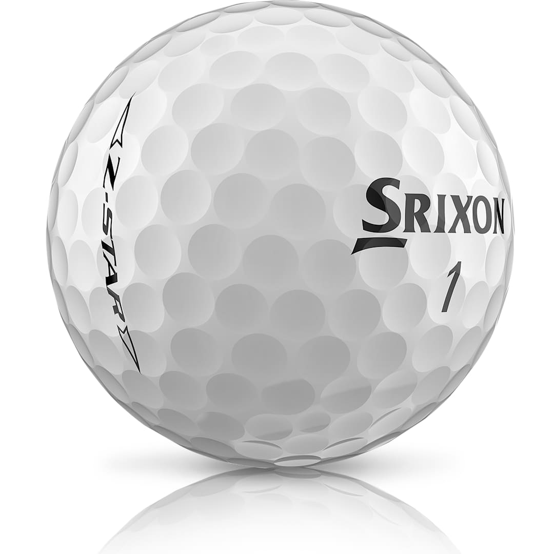 Front View of White Srixon Z-STAR Golf Balls - 3 Pack