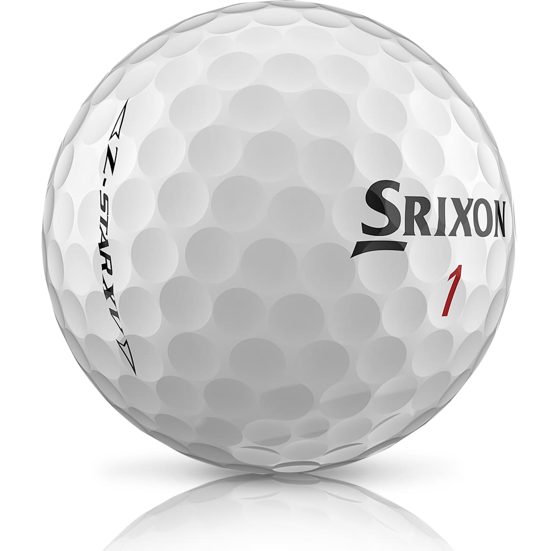 Front View of White Srixon Z-STAR XV Golf Balls - 3 Pack