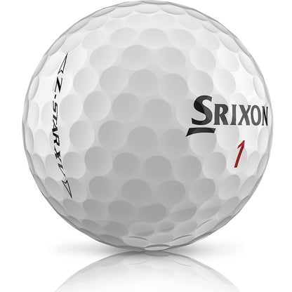Front View of White Srixon Z-STAR XV Golf Balls - 3 Pack