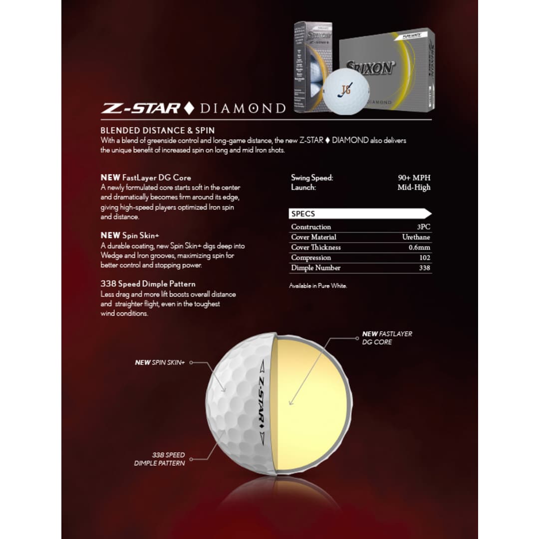 Srixon Z-STAR DIAMOND Golf Balls - 12 Pack