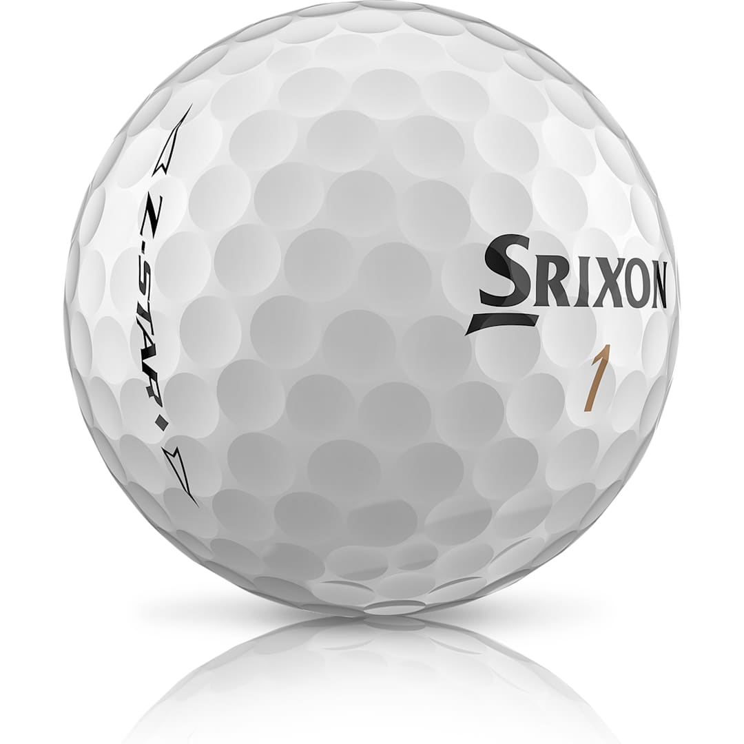 Front View of White Srixon Z-STAR DIAMOND Golf Balls - 3 Pack