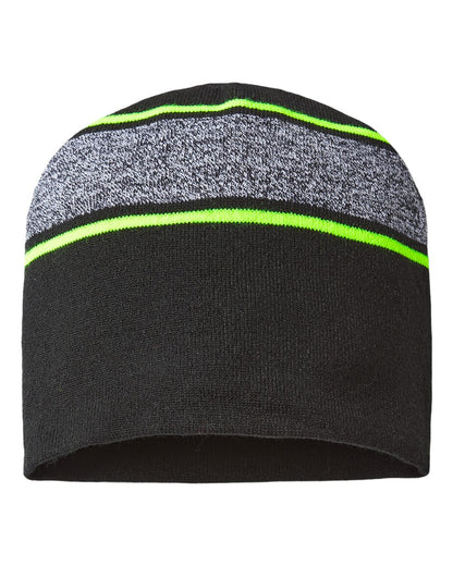 USA-Made Variegated Striped Beanie - RKV9