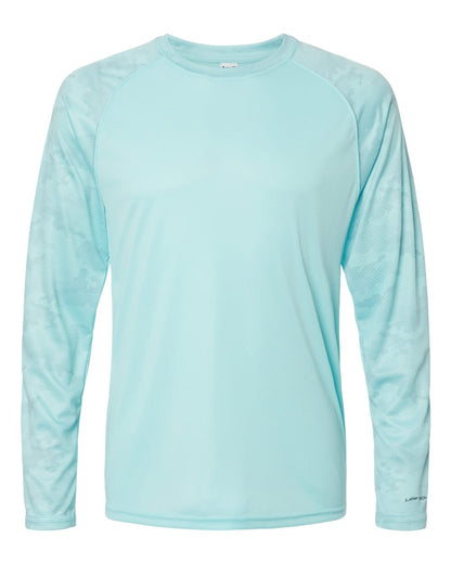 Unisex Cayman Performance Camo Colorblocked Long Sleeve T-Shirt - 216
