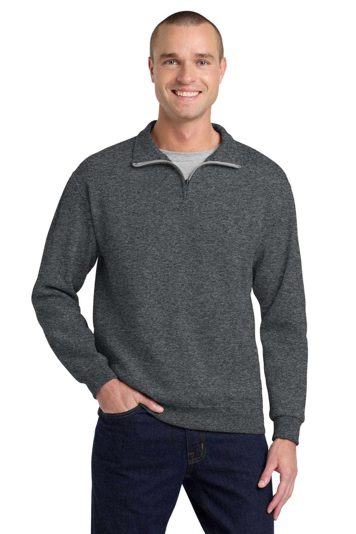 SanMar 995M_blackheather_model_front.jpg