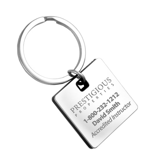 "Cube" Laser Engraved Metal Key Holder