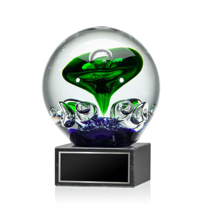 Aquarius Award on Square Marble Base