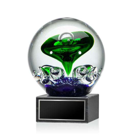 Aquarius Award on Square Marble Base
