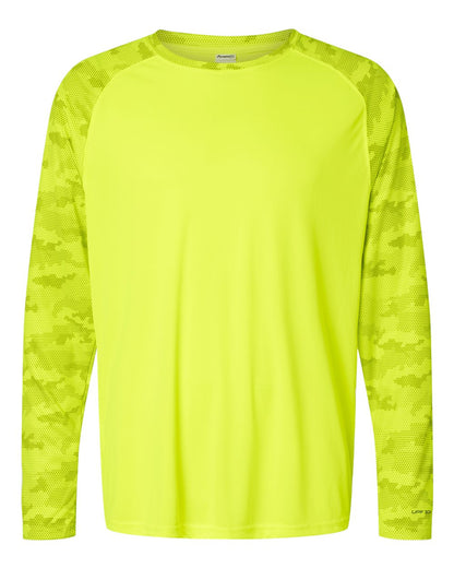 Unisex Cayman Performance Camo Colorblocked Long Sleeve T-Shirt - 216
