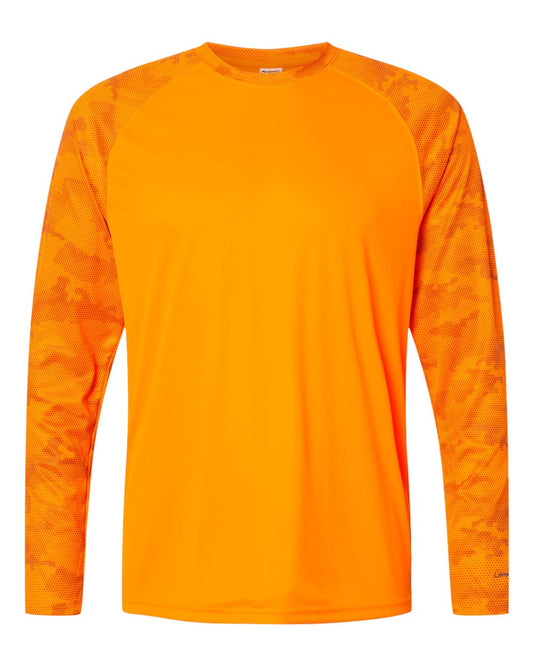 Unisex Cayman Performance Camo Colorblocked Long Sleeve T-Shirt - 216