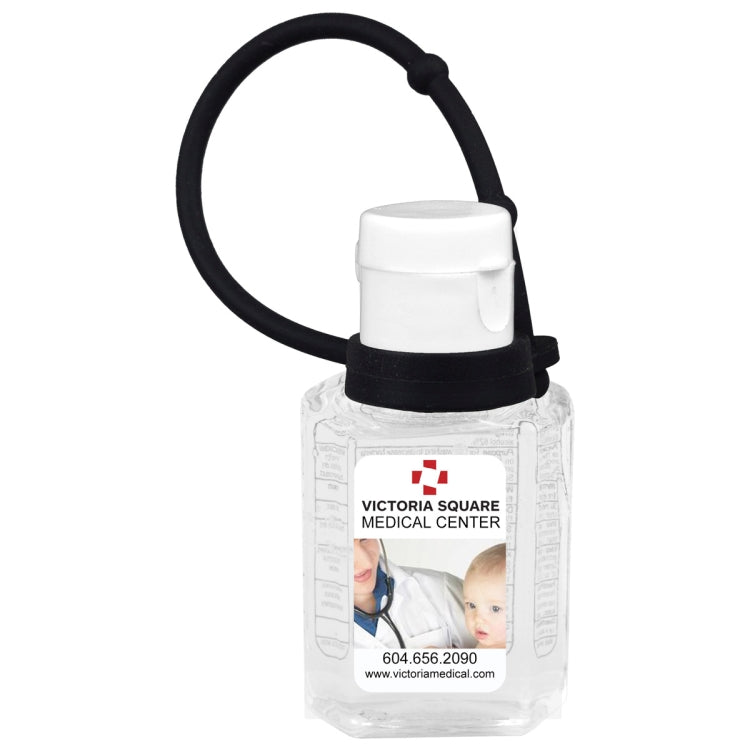 “SanPal Connect” 1.0 oz Compact Hand Sanitizer Antibacterial Gel in Flip-Top Squeeze Bottle with Col