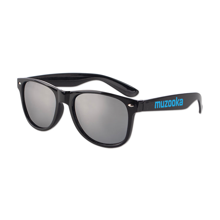 Iconic Black Frame Mirror Lens Sunglasses