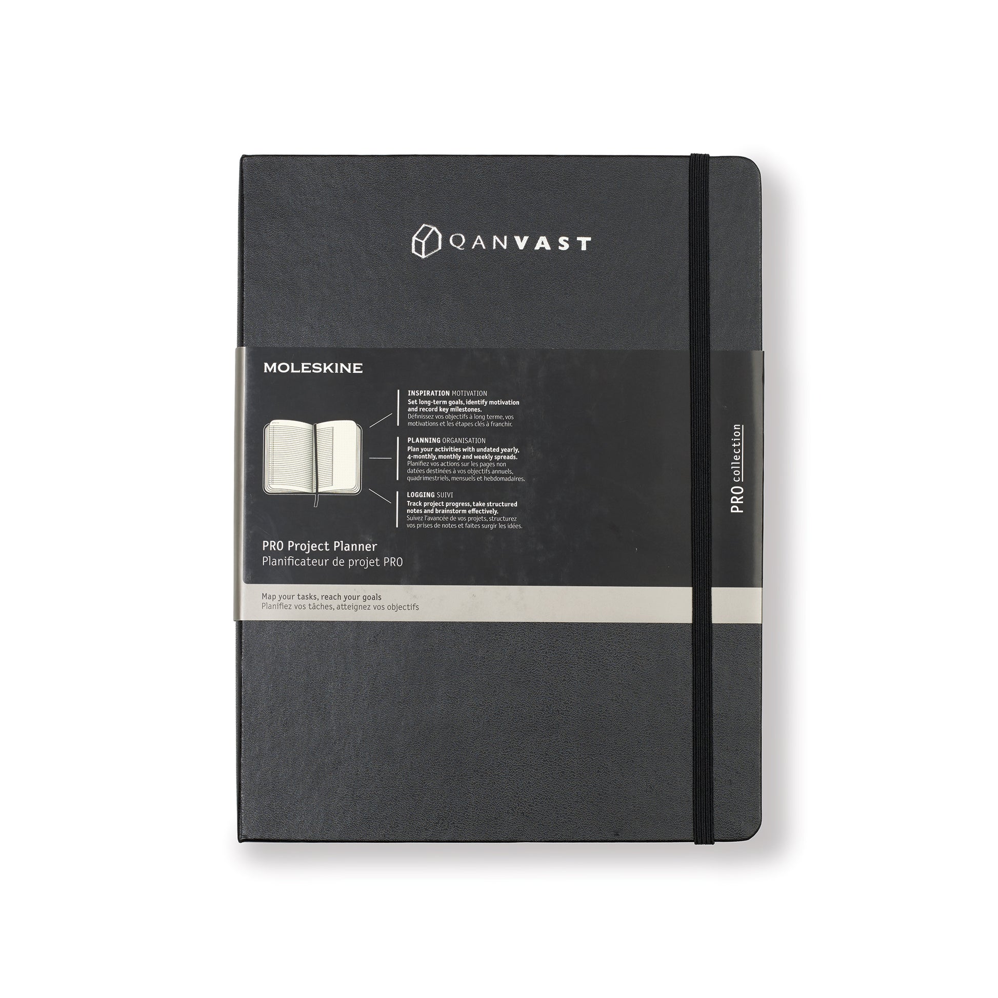 Black Moleskine® Hard Cover Ruled XL Professional Project Planner