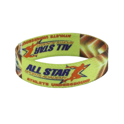 "Wrist Twist 1/2" Stretchy Elastic Dye Sublimation Wristbands - PhotoImage ® Full Color Imprint