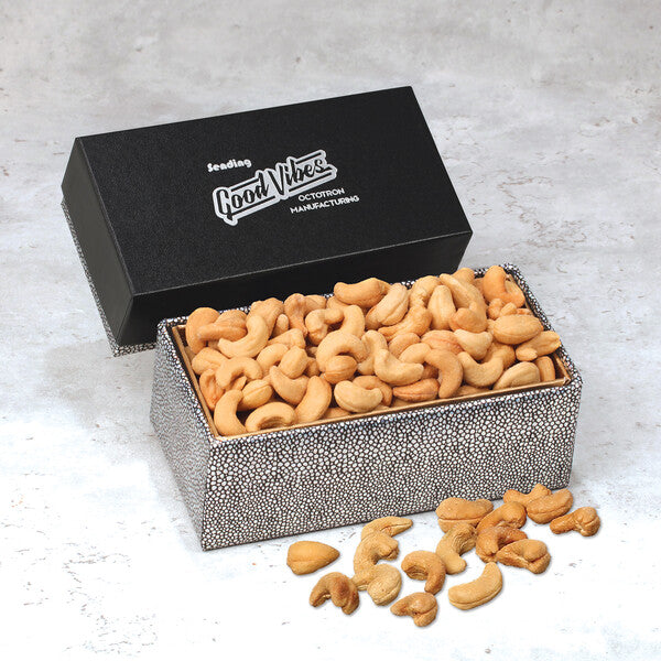 Fancy Cashews in Black & Silver Gift Box