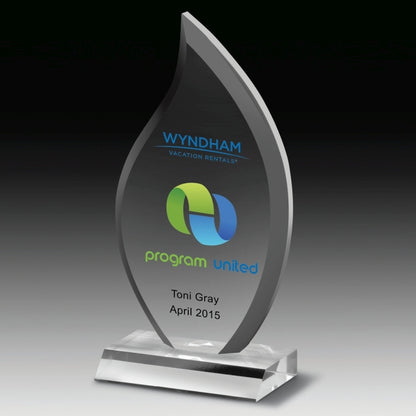 Multi-Faceted Acrylic Award (5" x 9 1/2" x 3/4") - Laser Engraved