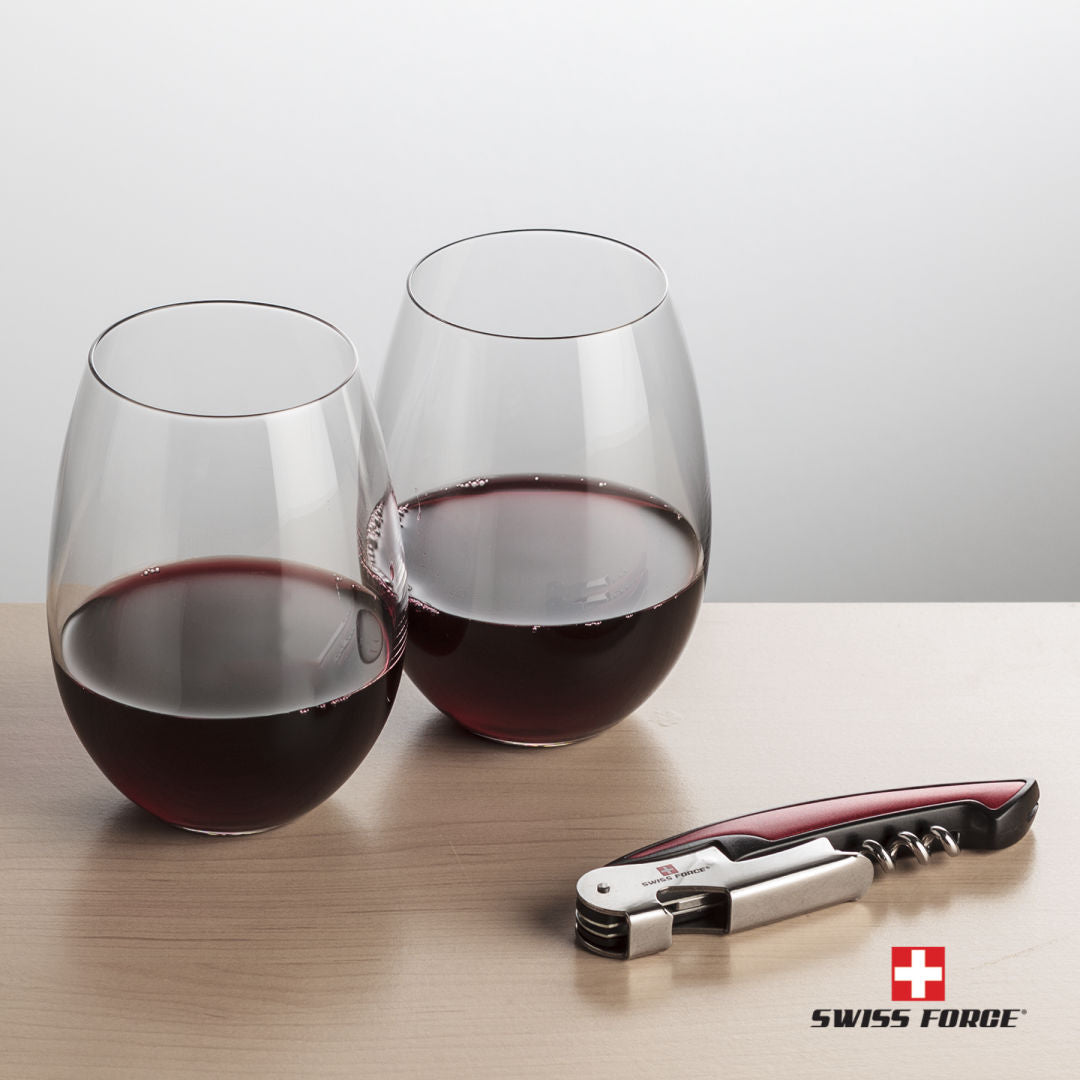Swiss Force® Opener & Carlita Stemless Wine