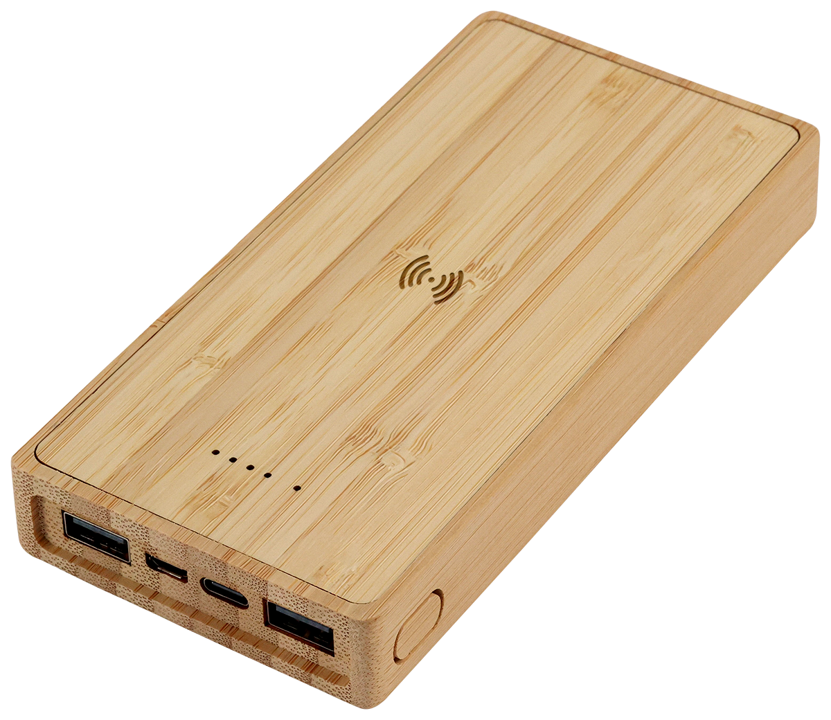 Bamboo 10,000mAh Solar/Wireless Powerbank