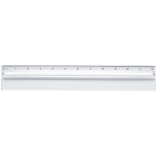 Plastic 12" Ruler With Magnifying Glass