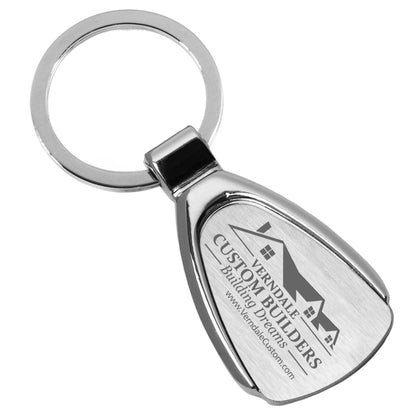 "Droplet" Economy Laser Engraved Metal Keyholder