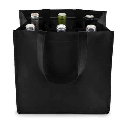 True® 6 Bottle Non-Woven Wine Tote