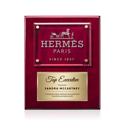 Gossamer Plaque - Rosewood/Gold