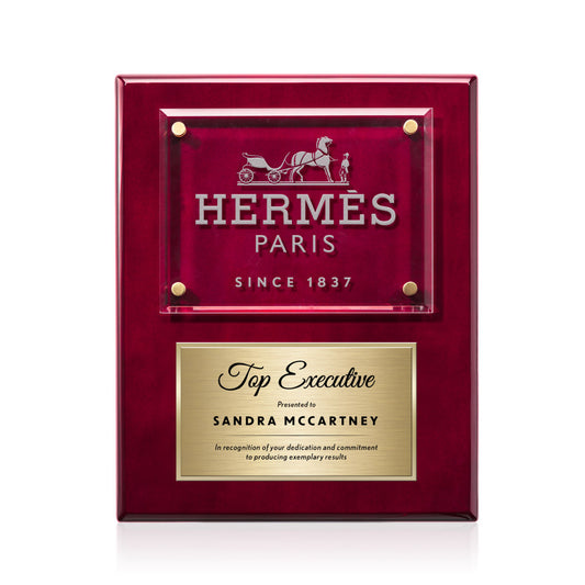 Gossamer Plaque - Rosewood/Gold