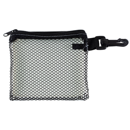 “TechMesh Hang Pro” Mobile Tech Charging Cable Kit in Mesh Zipper Pouch Components inserted into Zip