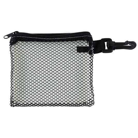 “TechMesh Hang Pro” Mobile Tech Charging Cable Kit in Mesh Zipper Pouch Components inserted into Zip