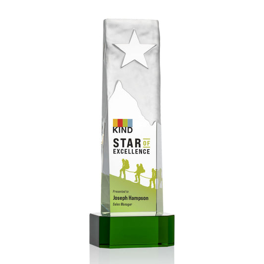 Stapleton Star VividPrint™ Award on Base - Green