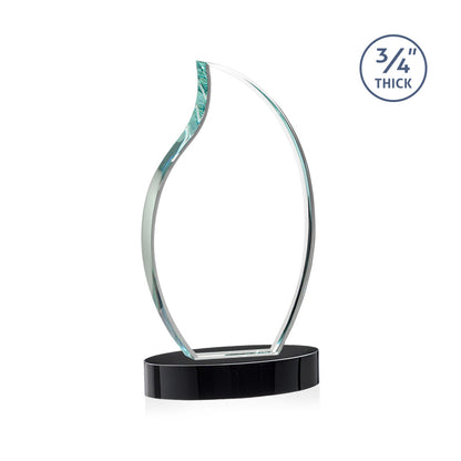 Croydon Flame Award on Alberton Base - Black